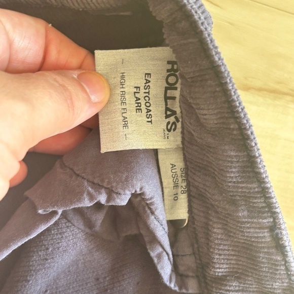 Rollas midnight navy blue corduroy flares - Picture 4 of 6